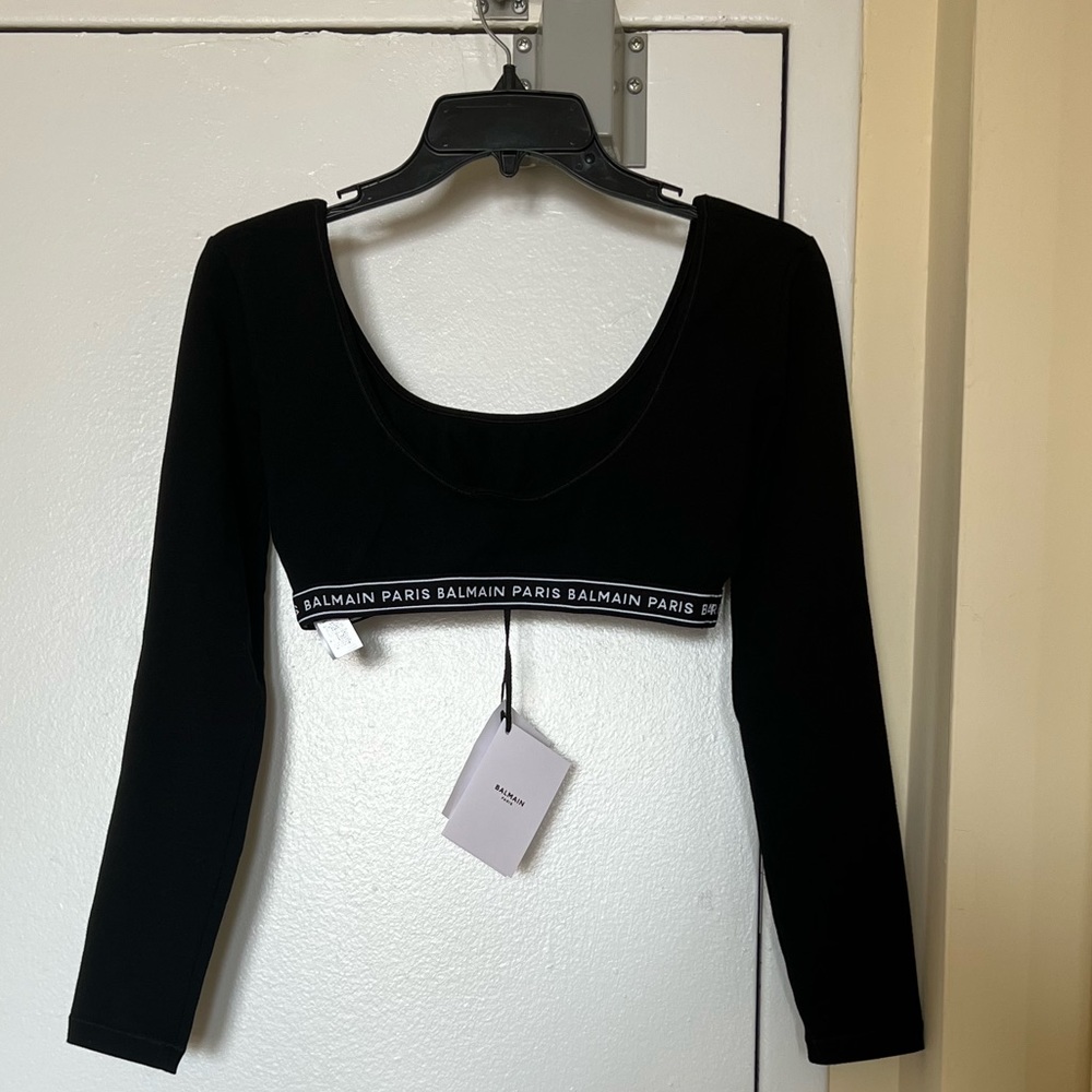 Authentic Balmain crop top in size small - Picture 2 of 11